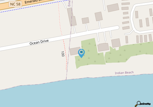 Classic Oceanfront Emerald Isle Cottage! map location