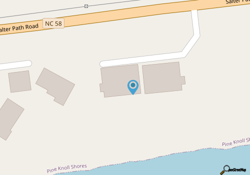 Coral Shores #17, Oceanfront Condo in Pine Knoll Shores, NC! map location