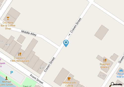 One Bedroom Carriage House- 131 Craven Street\n300 feet from Beaufort Waterfront map location