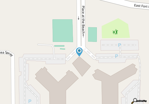 Oceanfront top-floor condo with panoramic views, hot tubs, pool, golf, tennis map location