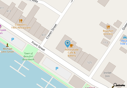 Enjoy Historic Downtown Beaufort, NC  - Voted Best Small Town in America map location