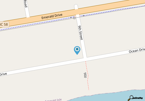 Beachfront duplex w/ 4BR, 2BA, ocean views & beach access map location