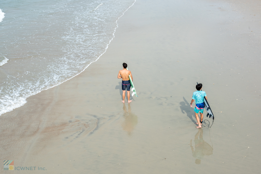 Surfers on Atlantic Beach