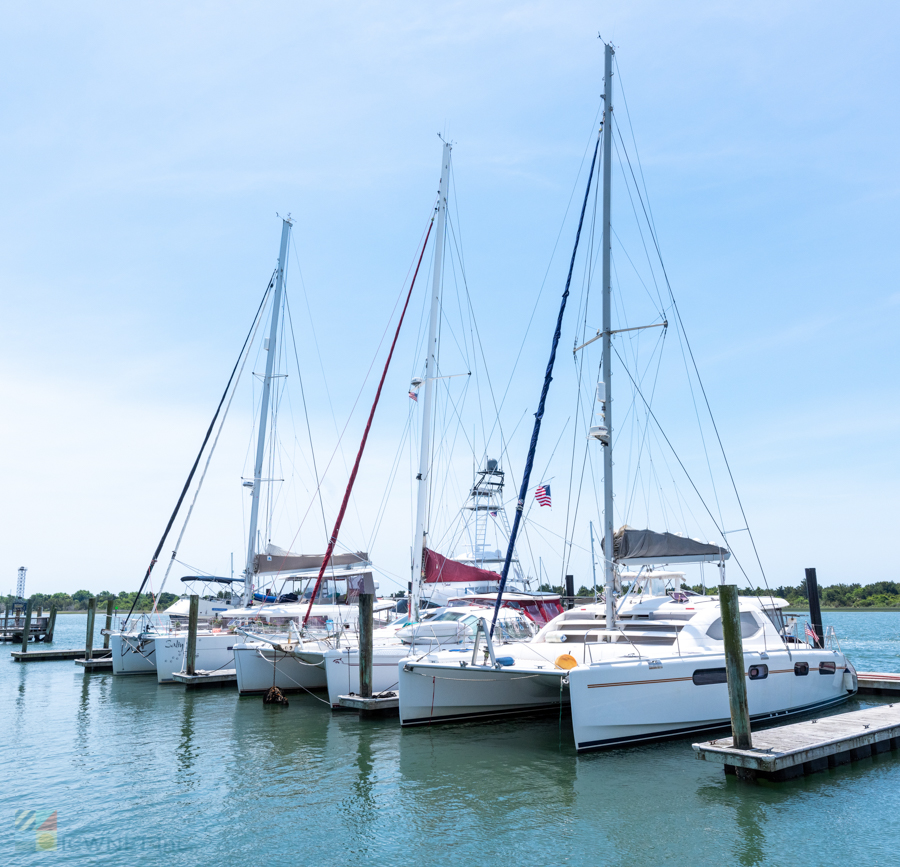 Tour boats lined up in Beaufort NC