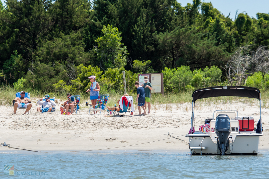 Beach day adjacent to Beaufort NC on Rachel Carson Reserve