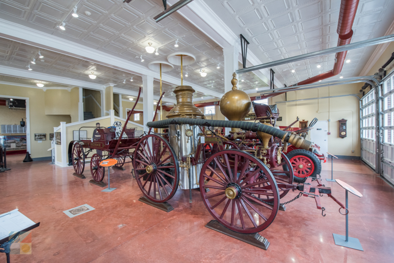 Antique fire trucks at the New Bern Firemans Museum