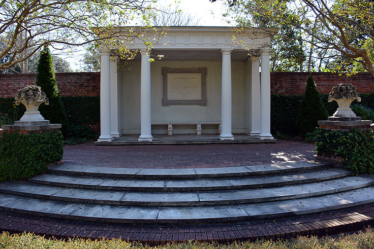 A view from the formal garden at Tryon Palace in New Bern, NC