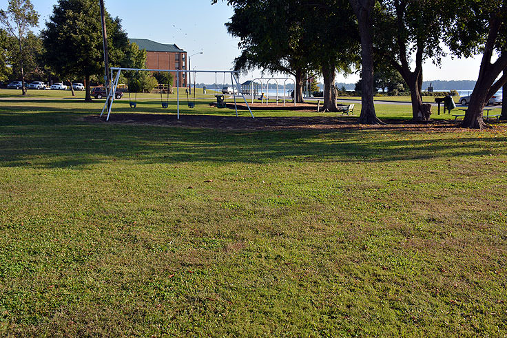 Swing set at Union Point Park in New Bern, NC