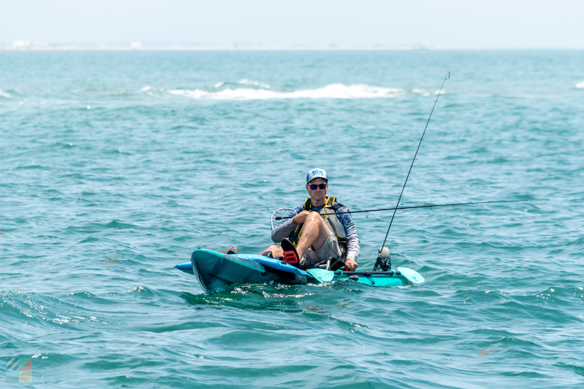 Kayaker adjacent to Rachel Casron Reserve