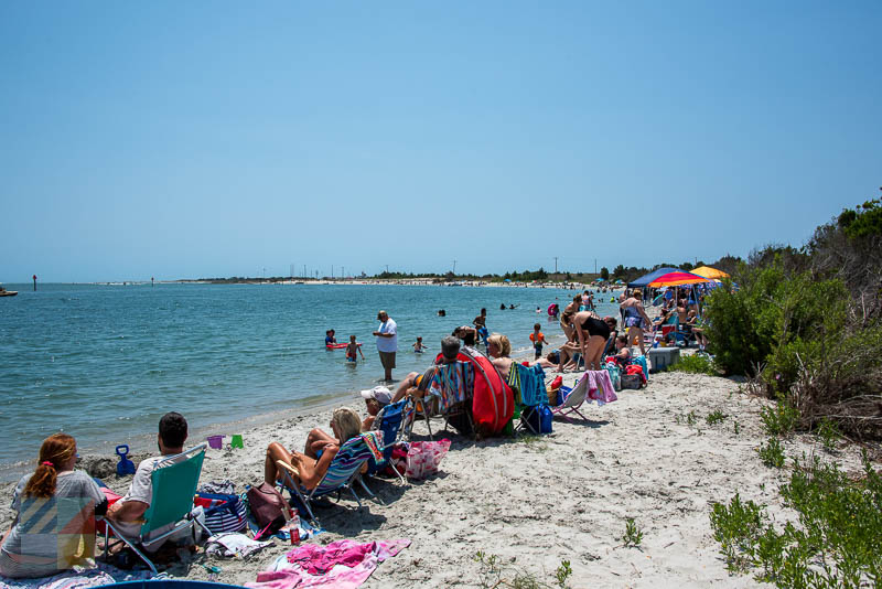 Radio Island beach access in Morehead NC