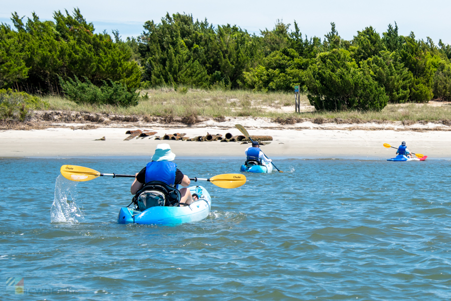 Kayaks on Rachel Carson Reserve, Beaufort NC