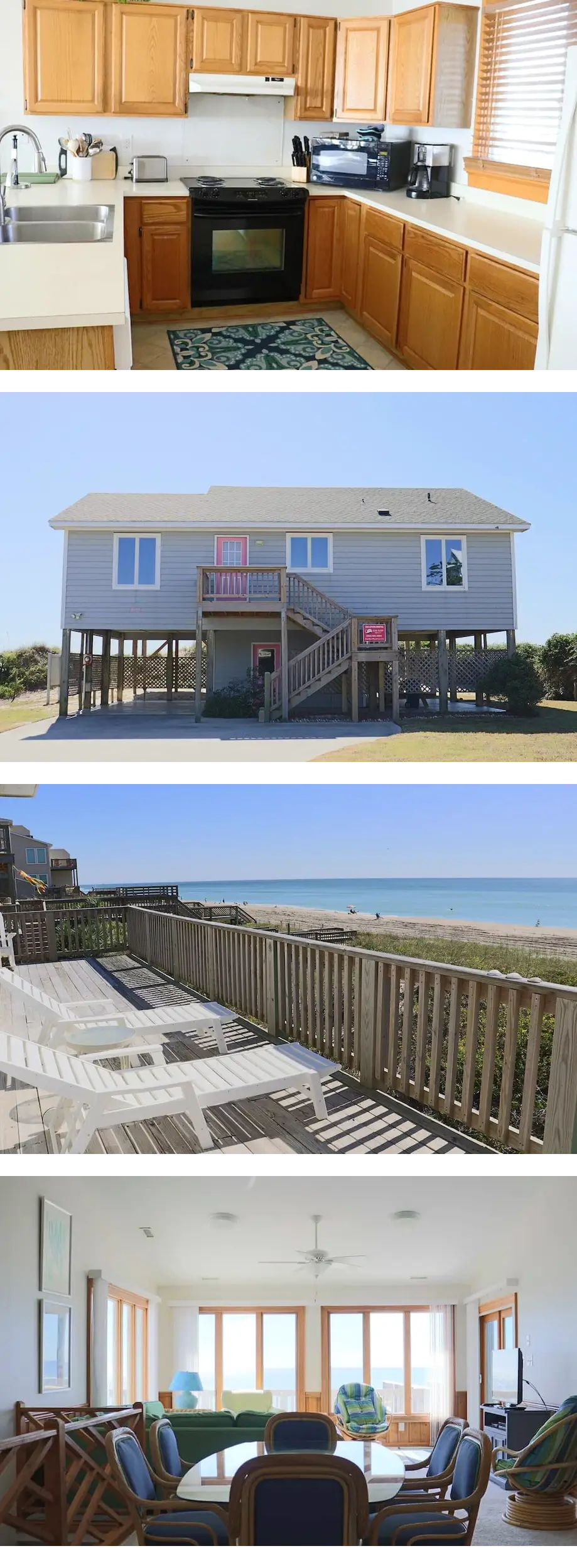 Oceanfront Home in Emerald Isle with Excellent Ocean Views