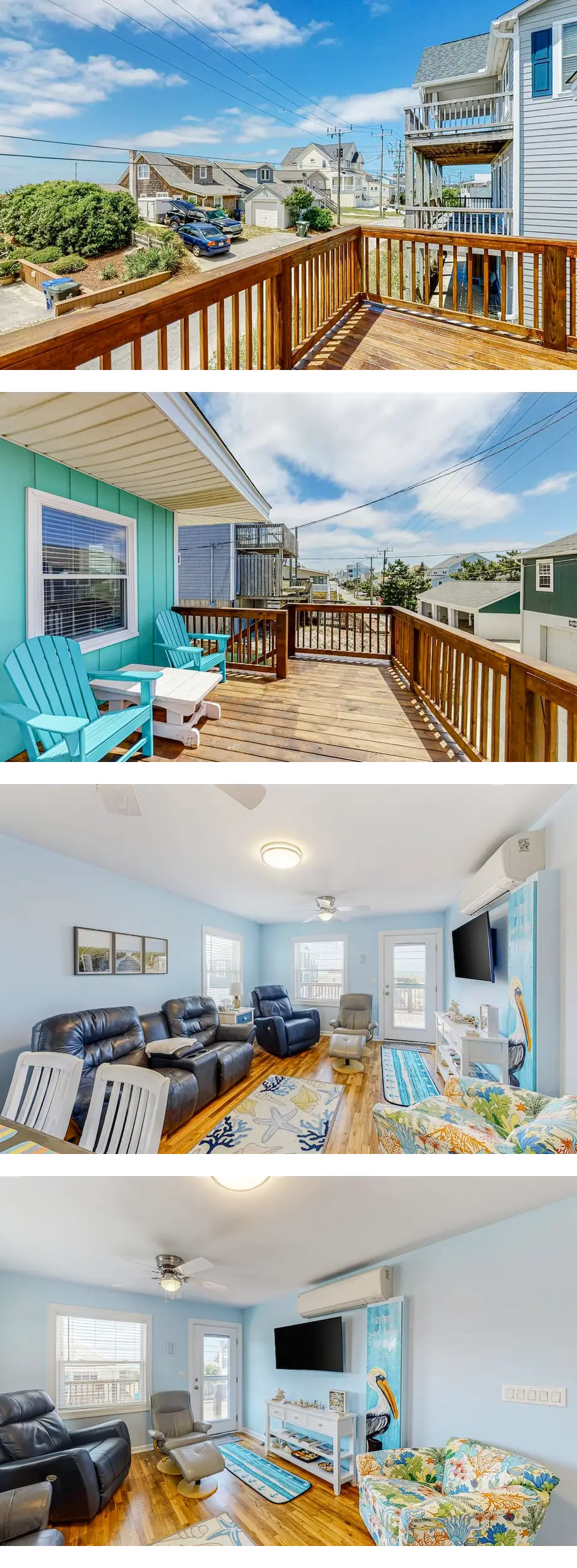 Newly renovated beach home with decks, ocean views, and outdoor shower
