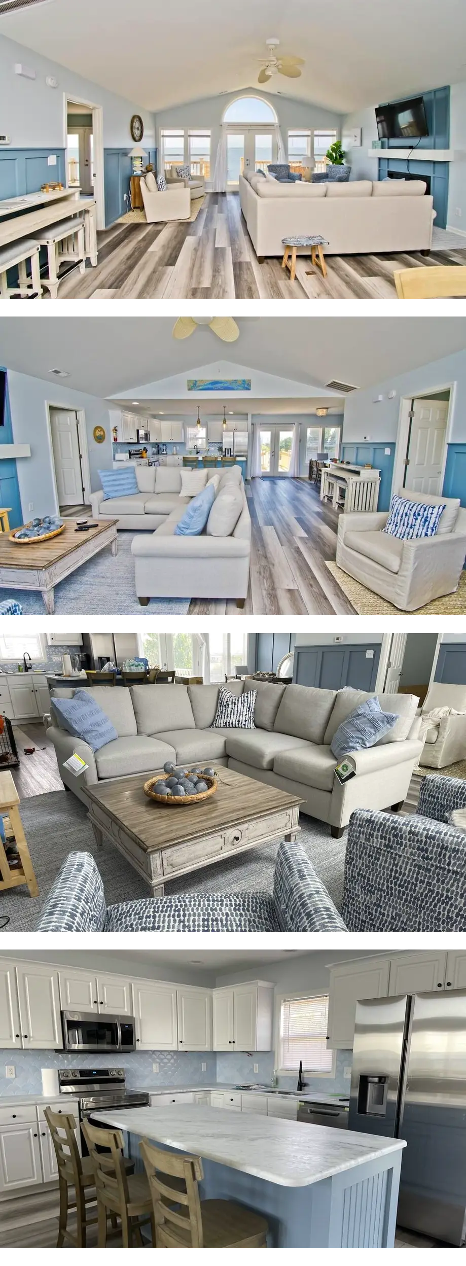 Sounds Perfect - Bright and airy sound front home w/dock. 2 blocks to the beach!