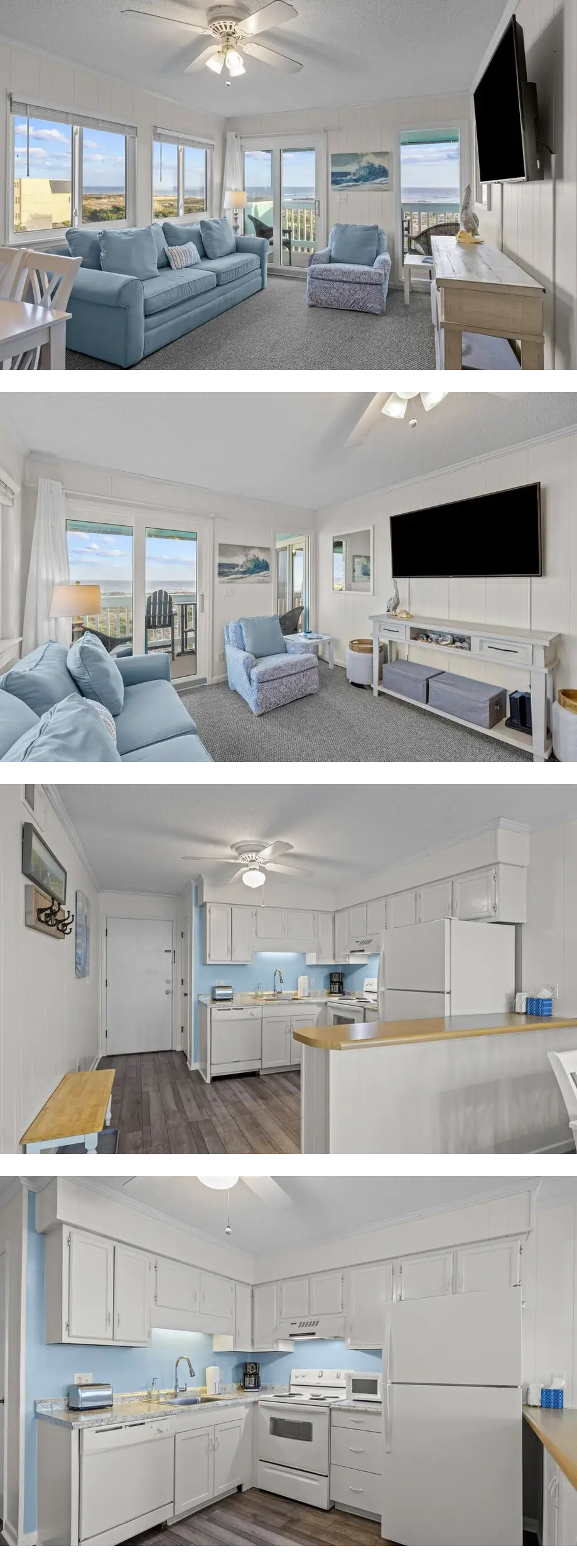 Oceanfront corner condo with balcony, wa...