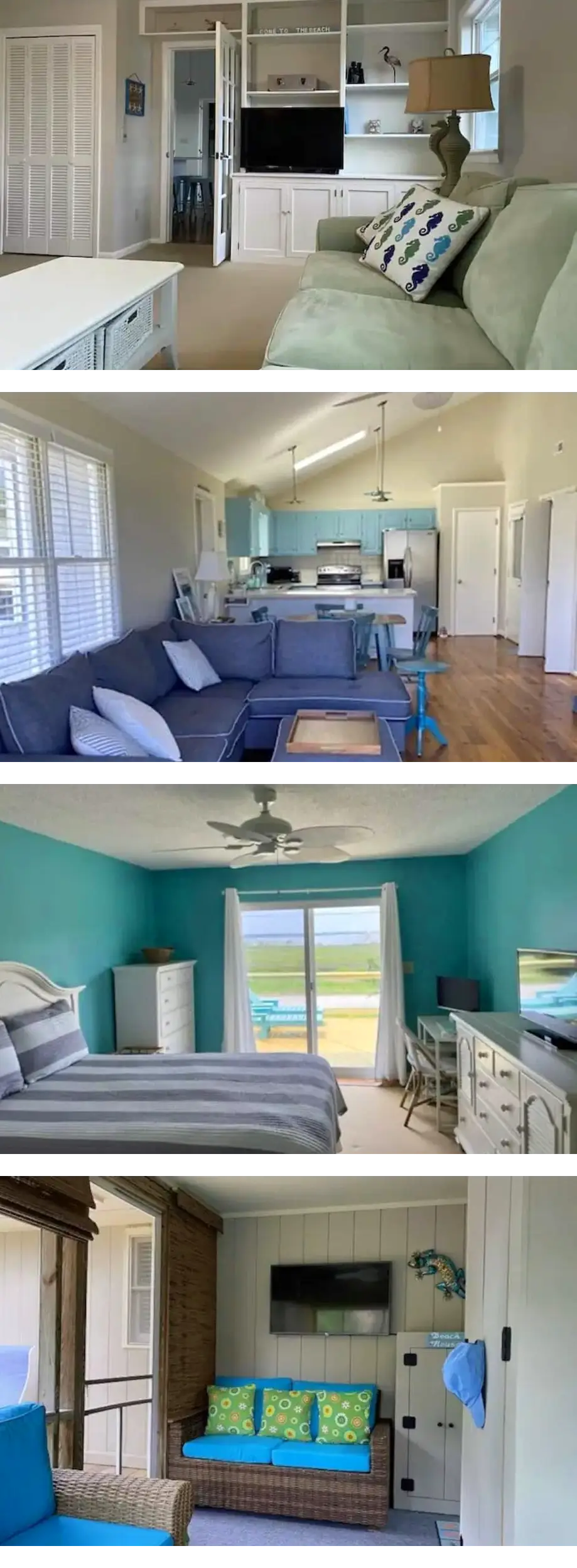 Serene beach house facing Bogue Sound & only a 10 minute walk to ocean beach!