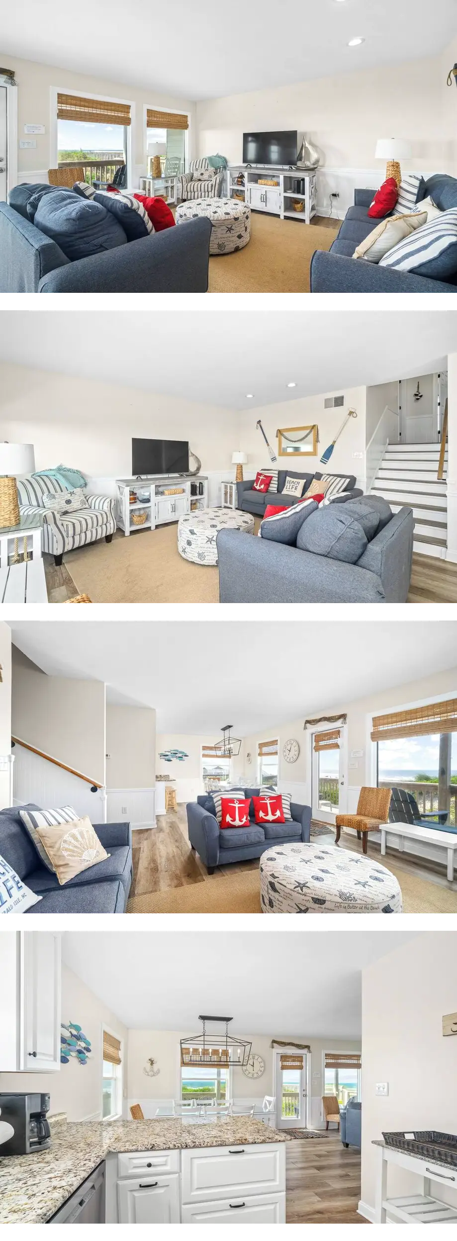 Oceanfront Updated 5BR Duplex. Dog frien...