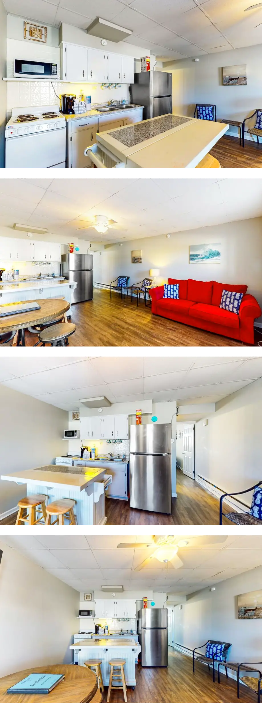 Beachside condo with mid-size kitchen & ...
